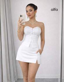 Women Two-Piece Outfits - White - View 5