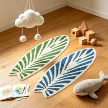 1pc Surfboard Shaped Rug, Y2K Decor Soft Non-Slip Carpet Mat For Living Room, Bedroom, Doorway - Blue - View 16