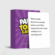 BINDOVE 1 Box Casual Party Conversation Card Game, Social Interaction Entertainment Tabletop Game, Team Building, Suitable For Dinner Party, Family Gathering, Game Night, Travel Entertainment, Thanksgiving, Valentine's Day, Christmas, Halloween Gift - Multicolor - View 4