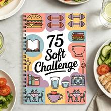 75 páginas de planificador de pérdida de peso de peso ligero, 104 páginas de diario de fitness con dibujos animados lindos, cuaderno de planificación de estilo de vida saludable con cuenta regresiva de 12 semanas - A5 - Ver 3