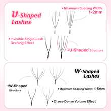 ARISON 12 Rows New U Lash Shape MIX8-15mm 0.07 Thickness Eyelash Extensions U YY/3D/4D/5D Lash Shaped Bloom Eye Lashes Soft And Natural Premade Fan Lash Extensions - View 5