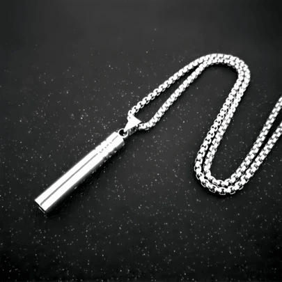 Multifunctional Titanium Steel Survival Whistle With Long Lanyard, Outdoor Emergency Safety Whistle For Men, Durable High Decibel Equipment Suitable For Camping, Hiking, Climbing, Adult Portable Practical Tool