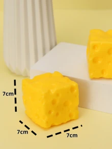 Cute And Realistic Soft Cheese Toy, Slow Rebound Squeeze Ball, Soft Silicone To Relieve Anxiety And Sensory Integration. Perfect Birthday, Easter, Halloween, Christmas, And Party Gift.,Squishy,Squishies,Squishes,Fidget Toys,Cheese Squishy, - Multicolor - View 10