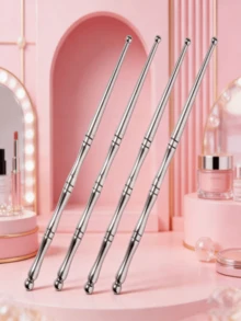 1 Stainless Steel Acupoint Massage Stick For Foot Reflexology And Body Relaxation - Silver - View 5