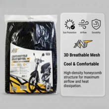 CARSUN Breathable Mesh Scooter Seat Cover, XXL Honeycomb Bike Seat Cushion Cover, Heat Dissipation Electric Bike Seat Protector For Summer Riding - A - View 6