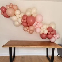 Bộ 21/41 quả bóng bay màu hồng và be, kích thước 10 inch, màu hồng nhạt, trắng, màu da, dùng để trang trí tiệc cho bé gái, phụ nữ, sinh nhật, đám cưới, tiệc mừng em bé, đám cưới phong cách Boho, tiệc đính hôn. - Bộ - Xem 8