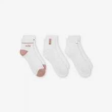 Nike 3 pares de calcetines de tobillo de felpa INNECESARIOS para mujer, calcetines deportivos clásicos para primavera y verano, HV6887-901 - Blanco - Ver 3