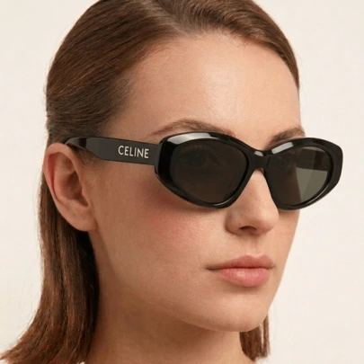 Celine MONOCHROMS Kính râm hình học kích thước phổ thông dành cho nam CL40279U