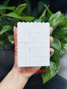 定制大小人像照片拼图，床头柜装饰，个性化白色建筑砖拼图，适用于客厅室内设计，适合生日、周年纪念日、母亲节、父亲节、情人节、复活节、斋月、婚礼、派对、办公室和家居装饰、桌面装饰、办公桌装饰、创意礼品 - 彩色 - 查看 11