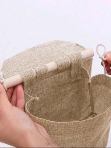 1pc/2pcs Wall-Mounted Storage Bags With Multi-Grid Detachable Hanging, Small Cloth Pockets Suitable For Behind Door, Space-Saving Door Shelf System For Dorm, Living Room, Home Decoration - Install Cloth Panels - View 4