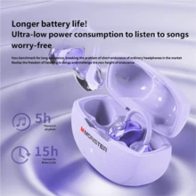 Monster Q13 Bluetooth Earphone Clip-on Bone Conduction Sports Music Game Earpods with Directional Sound Transmission HD Audio Long Standby Touch Control Wireless Headphones Original MonsterQ13 - 查看 4