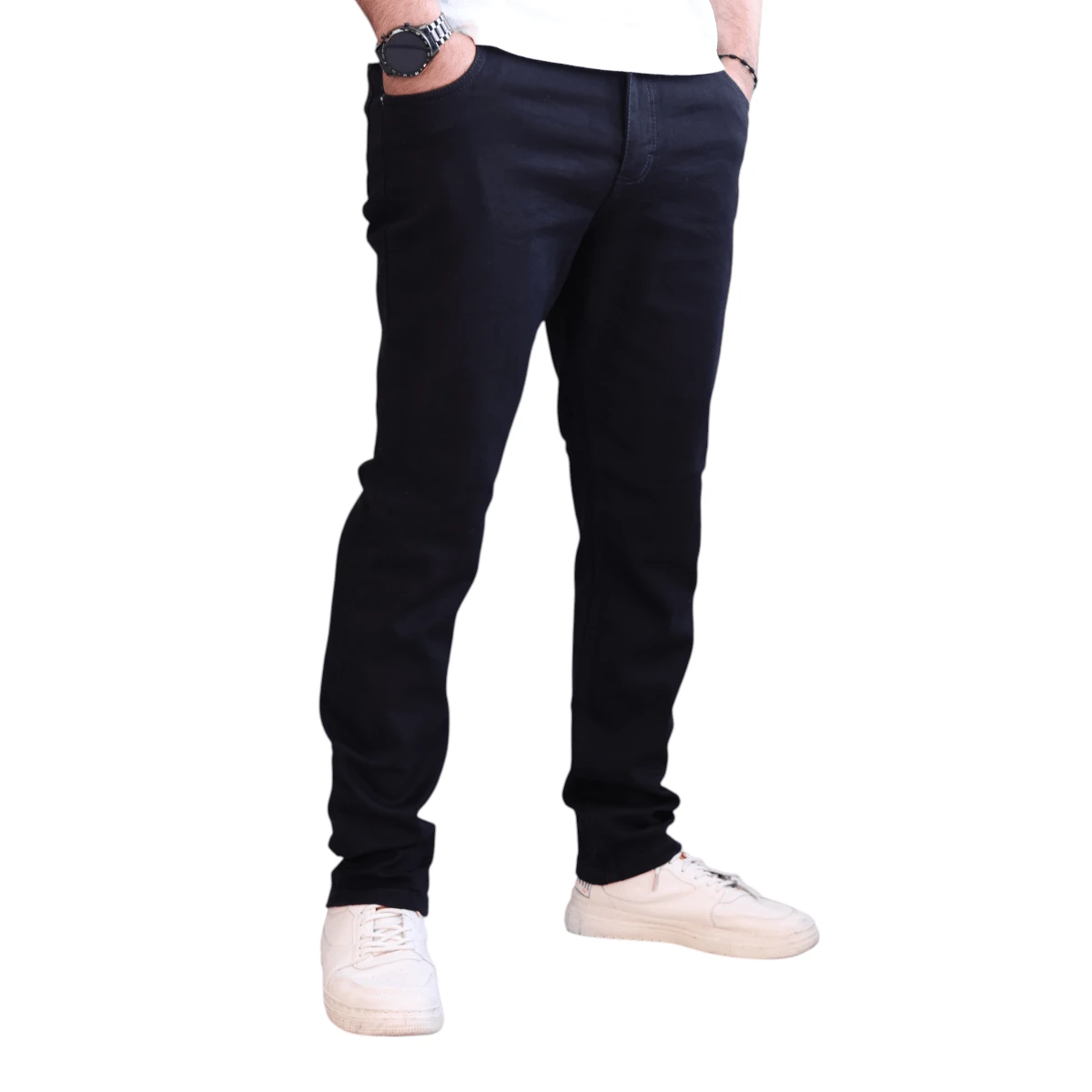 John Silver Men Jeans - 黑色 - 查看 1