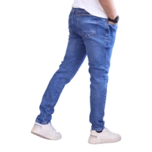 Pantalón Semiskinny de Mezclilla Stretch para Hombre John Silver - Azul Marino - Ver 3