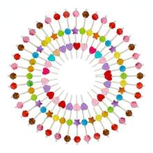 1pack Mixed Colorful Lollipop Resin Charms, 3D Sweet Candy Shaped Pendants For DIY Jewelry Making Accessories, Necklaces Earrings Keychains Decor With Eye Pin - Multicolor - View 6