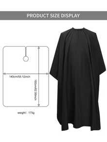 1pc Customized Personalized Hair Salon Apron, Printable Logo & Text, Professional Durable Lightweight Breathable Unisex Work Apron - Black - View 3