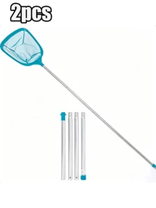 Vợt vớt lá có cán tháo rời dài 25 inch, lưới mịn, dụng cụ thiết yếu để làm sạch bề mặt hồ bơi, đồ dùng cho kỳ nghỉ. - Nhiều kiểu dáng - Xem 12