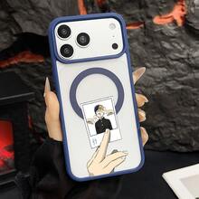 マグネット式黄ばみ防止 | 高級感あふれる2in1アクリルマグネット式スマホケース！スタイリッシュで手触りも良く、実用的な保護機能とマグネット式・耐衝撃設計を融合させた、高級感あふれるケースです。 アニメ風写真ケース  11  17e 手机壳  17e 手机壳 家族、恋人、友人、そして子供たちへのプレゼントに最適です。  14 Plus/16 Pro Max/13 Pro Max/17 Pro/17/15 Pro/12 Pro Max/12/16 Pro/Apple  Air/15 Pro Max/17e/14/16e/11 Pro/17 Pro Max/12 Pro/15 Plus/11 Pro Max/ 13 pro/13/15/16 Plus/14 Pro/16/14 Pro Max - ブルー - チェックする 17