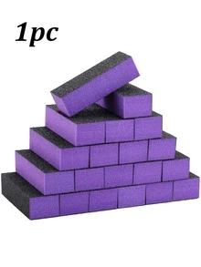 1/3/5/10/20片装指甲抛光块，100/180目中/细砂海绵指甲锉，适用于亚克力指甲、凝胶指甲油指甲，专业修脚美甲抛光套装 - 彩色 - 查看 7