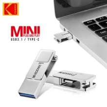 KODAK USB 3.2 Typ-C Flash-enhet 32 GB 64 GB 128 GB Mini Pendrive OTG Metall Flash-disk För Smartphone PC - Visa 5