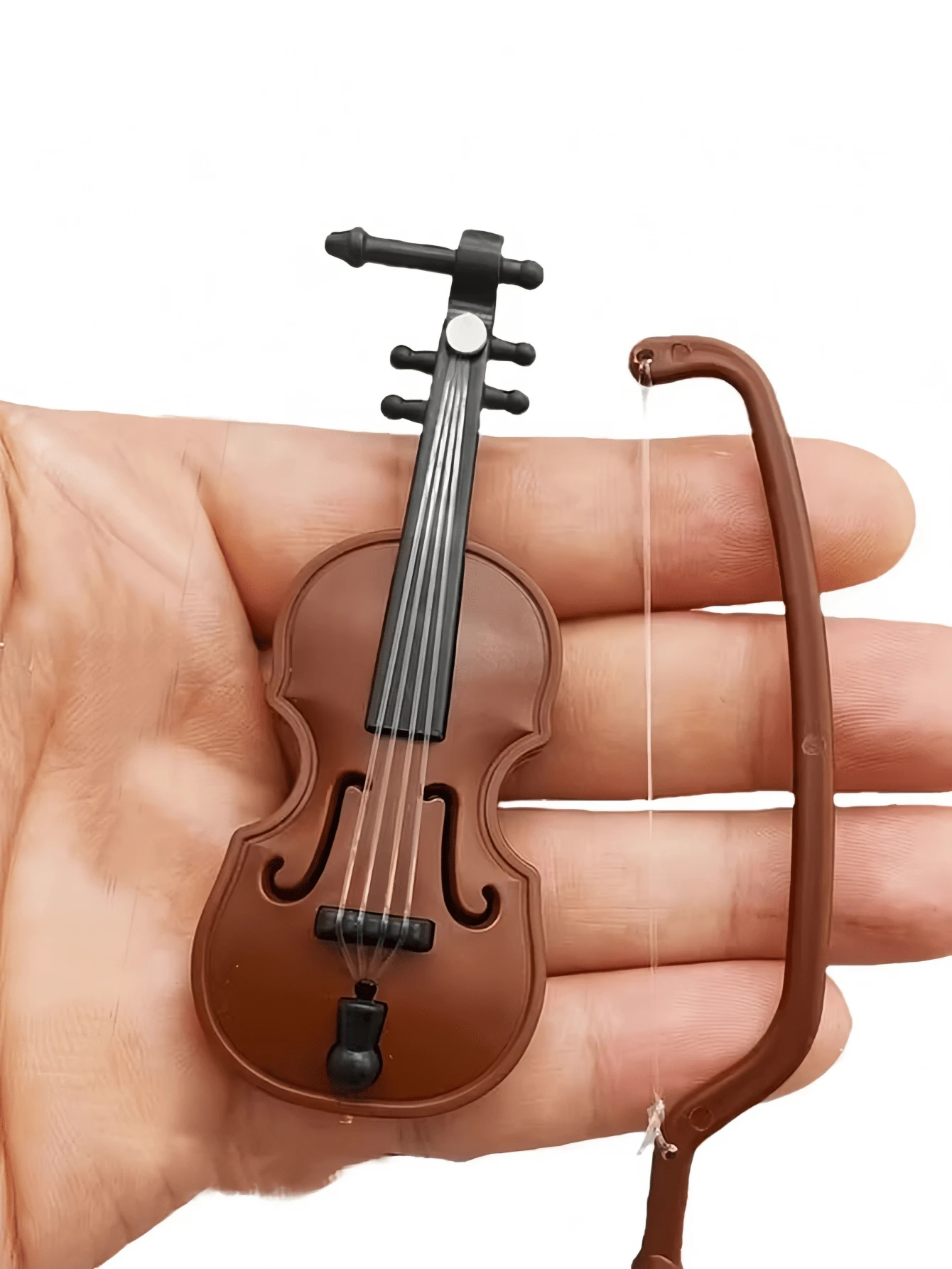 16/8/4/1pc/Mini Violin - Fully Scaled Down Version Of Standard Size Stringed Instrument, Suitable For Beginners And Collectors | Realistic Mini Violin For Practice, Performance And Educational Use (Durable Small-Scale Violin) - Multicolor - View 1