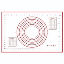 Thảm nướng bột chống dính bằng silicon, Thảm nướng bột pizza chống dính bằng silicon, Dụng cụ làm bánh tự chế - Nhiều màu - Xem 11