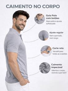 Summer All Regular Fit Buttons Front - Gris - Ver 6