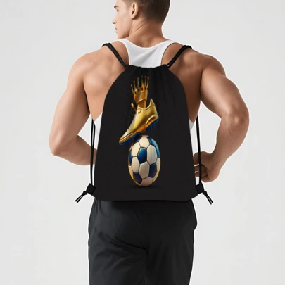 1 chiếc balo thể thao dây rút, túi đựng giày du lịch bằng polyester, họa tiết ngẫu nhiên, có thể giặt máy, balo cho bé trai, đựng đồ dùng học tập, túi du lịch, thích hợp cho trường học, lớp học, hoạt động thể thao ngoài trời.