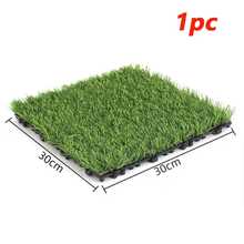 1/2/4/6pcs Artificial Grass Mat, 30*30cm, Polyester Material, Snap-In Drainage Design, Suitable For Decorating Garden, Balcony, Terrace - Multicolor - View 13