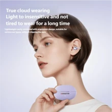 Monster Q13 Bluetooth Earphone Clip-on Bone Conduction Sports Music Game Earpods with Directional Sound Transmission HD Audio Long Standby Touch Control Wireless Headphones Original MonsterQ13 - 查看 8
