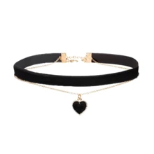 1/2 chiếc vòng cổ choker nhung kiểu retro dành cho nữ với mặt dây chuyền hình trái tim, vòng cổ thời trang. - Nhiều màu - Xem 14