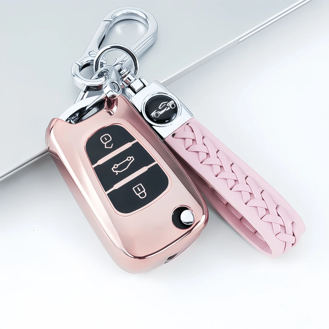 【新款】三键折叠遥控钥匙壳，适用于i20、i30、ix35、i35、Accent、Kia、Picanto、Sportage、K5等车型