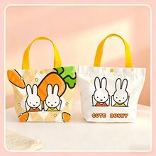 1PC Miffy Cartoon Canvas Handbags, Cute School Handbags, Perfect Gifts For Birthdays, Valentine's Day, And Homecoming - Multicolor - View 11