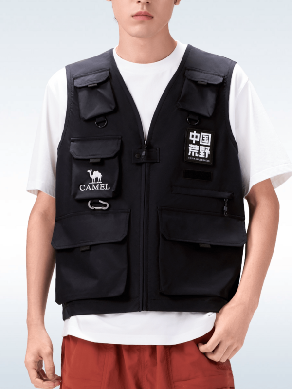 CAMEL CROWN Men's Outdoor Casual Vest Breathable And Sweat-Wicking Hiking Workwear Vest