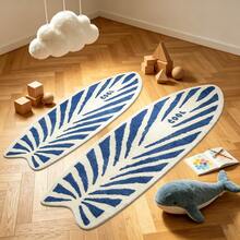 1pc Surfboard Shaped Rug, Y2K Decor Soft Non-Slip Carpet Mat For Living Room, Bedroom, Doorway - Blue - View 17