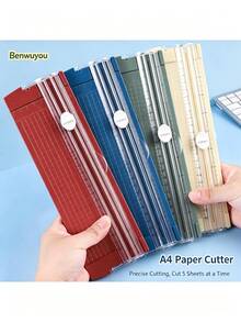 1 buah Pemotong Kertas A4 Portabel dengan Pisau Geser Satu Arah - Pegangan Ergonomis, Bahan PP Tahan Lama, Desain Mudah Memotong, Cocok untuk Manual, Penggunaan Kantor dan Rumah, Pemotong Kertas, Alat Kerajinan, Alat Modern, Konstruksi Kokoh, Penggemar Kerajinan - Sepotong Tunggal - View 11
