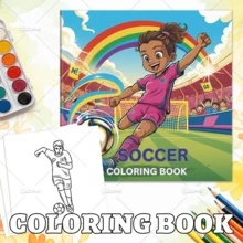 GDTME Soccer Series: A Cute And Fun Soccer Series Coloring Book For Students, 24 Pages Of Simple And Unique Doodles, Stress Relief, Soccer Support, Pearlescent Cover, Thick Paper, Stationery, World Cup, Back-To-School Season, Birthday Gift, Gift For Women, Adult Coloring Book. - Football Series - View 11