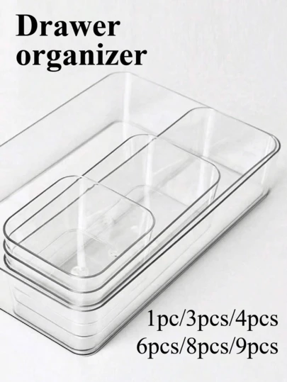 9/8/6/5/3/1 Hộp đựng đồ đa năng bằng acrylic trong suốt cao cấp, có thể xếp chồng lên nhau, dùng để trưng bày và lưu trữ đồ dùng chăm sóc da, son môi, nước hoa, cọ trang điểm, phấn mắt, đồ dùng nhà bếp, đồ ăn nhẹ, văn phòng phẩm, đồ trang trí nhà cửa, phòng tắm, hộp đựng trang sức, túi đựng mỹ phẩm. Món quà lý tưởng cho phụ nữ, Ngày của Mẹ, lễ tốt nghiệp.