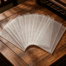 10/20/30 pièces/sac Pochettes plastiques transparentes M5/A6/A7, pages de recharge pour classeur à anneaux, matériau PP de haute qualité. Rangement pour photos K-pop, cartes, photos, documents, monnaie, bijoux et petits articles. Convient pour l'école, les fournitures scolaires, apparence , matériau transparent - Multicolore - Voir 12