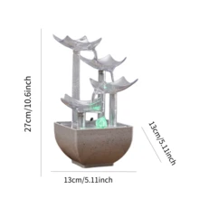Đài phun nước để bàn hình lá nhỏ mới, đồ trang trí phòng khách trong nhà sang trọng màu trắng trong suốt sáng tạo, quà tặng tân gia, sinh nhật. - trong suốt - Xem 5