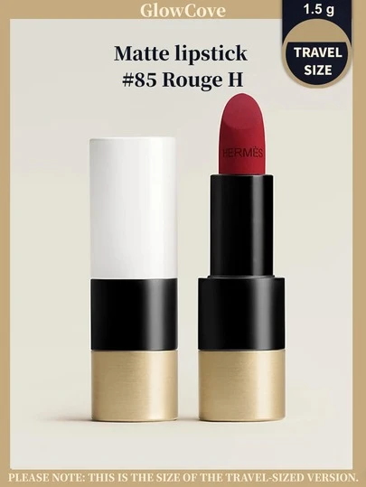 Hermès [1.5克] 爱马仕哑光唇膏 #64 #85，丝绒质地，提亮肤色，精致日常妆容