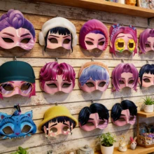 12 chiếc mặt nạ giấy chủ đề nhóm nhạc nữ K-Pop, phụ kiện chụp ảnh tiệc tùng, trang phục hóa trang nhóm nhạc nữ K-Pop, mặt nạ nửa mặt vui nhộn hình nhân vật hoạt hình, quà tặng cho người hâm mộ và bạn bè, quà năm mới. - Nhiều màu - Xem 7