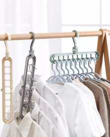 KIT 2 Cabide Organizador Mágico 9 em 1 Cor Aleatória Organizador Multifuncional de Roupas Prático Olha isso Mágico Milagroso Guarda Roupa - View 10