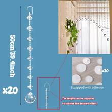 20 hạt pha lê acrylic tạo thành rèm cửa hình vòng cung, thích hợp cho nhà ở, quán cà phê, phòng ngủ, phòng ăn, mọi mùa. - Hạt dứa - Xem 13