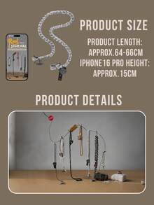 HIRONO Road Diary Series - Phone Lanyard Blind Box, Patchwork Design, Multi-Functional Crossbody & Handheld Accessory Blind Box, Hirono Peripheral Series Cute Cartoon Creative Phone Chain Blind Box, Holiday Party Gift, Birthday & Christmas Gift - Multicolor - View 3