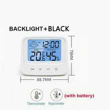 1pc New LCD Digital Thermometer Hygrometer, Baby Room Humidity Monitor, Backlit Indoor Electronic Temperature Humidity Meter Weather Station - White - View 9