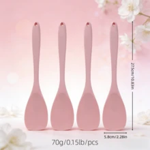 2/4pcs Heat-Resistant Silicone Spatula, Seamless Non-Stick Soft Scraper, Suitable For Salad Mixing, Baking, 6 Colors - Multicolor - View 11