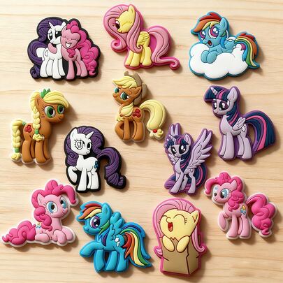 Hasbro 12pcs Cartoon Shoe Accessories Shoe Flower Shoe Buckle PVC Sandals Decoration - Shoe Charms Gifts