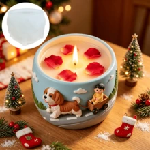 Simpatico bambino seduto in una piccola carriola a forma di vaso da fiori, portapenne, portacandele, stampo in silicone per tazza in gesso, stampo in silicone per scene fai-da-te per cani e bambini, può essere utilizzato per vari regali festivi, decorazioni per la casa come resina, gesso, argilla, calcestruzzo, cemento, artigianato, stampi in silicone, ecc. - A - Visualizzare 1