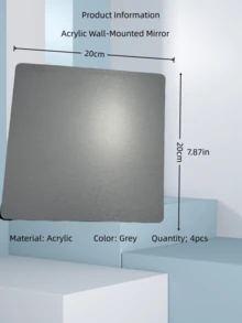 4 miếng dán tường gương toàn thân bằng Acrylic để trang điểm, đảm bảo kích thước của miếng dán tường gương đáp ứng yêu cầu của bạn trước khi đặt hàng Quà tặng sinh nhật, tốt nghiệp, trang trí trường học, bất ngờ ở trường, trang trí ký túc xá, quay lại trường học - Bạc - Xem 13