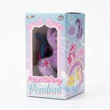 Hasbro 孩之宝官方迷你毛绒挂件 - 可爱包包挂件娃娃，送给女孩的完美生日礼物，一套6个角色：暮光闪闪、苹果嘉儿、云宝黛西、碧琪、瑞瑞、柔柔 - 彩色 - 查看 8